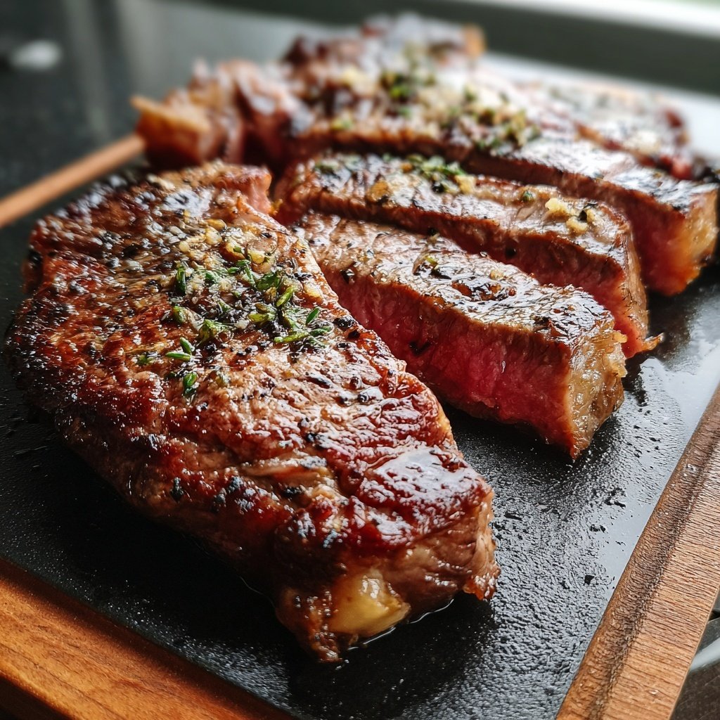 Steak mit Trüffelbutter für zwei