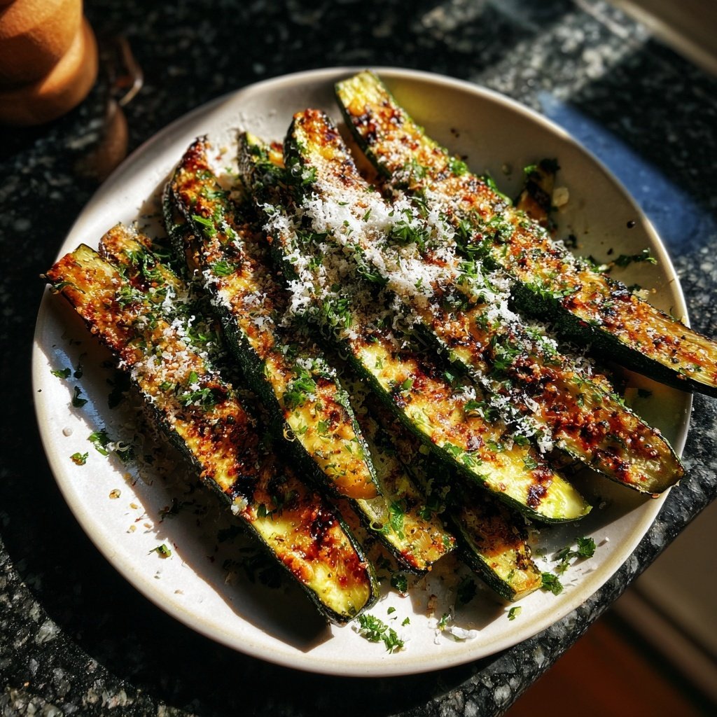 Gegrillte Zucchini Mit Parmesan