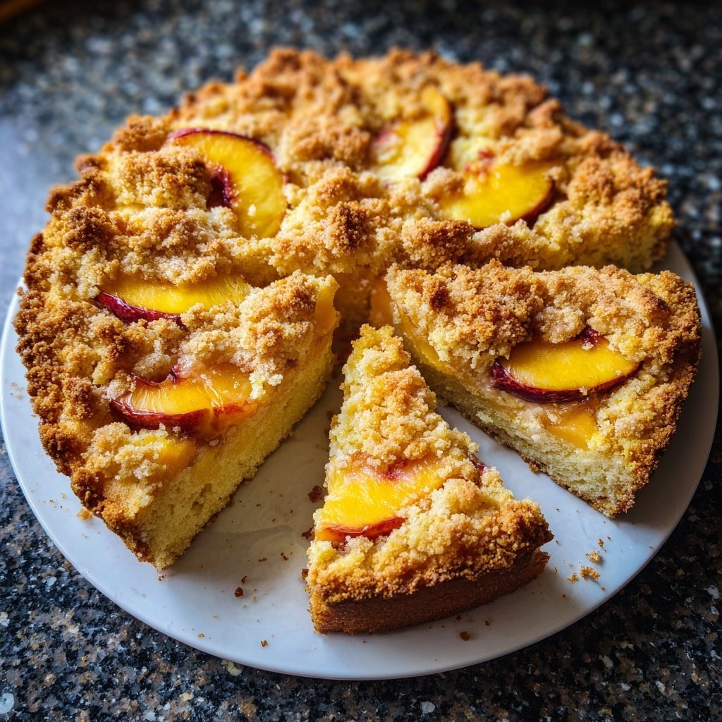 Streuselkuchen Mit Pfirsich