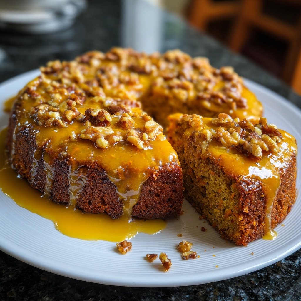 Karottenkuchen Mit Orangen Glasur