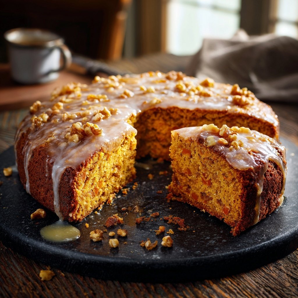 Karottenkuchen Mit Honig Glasur