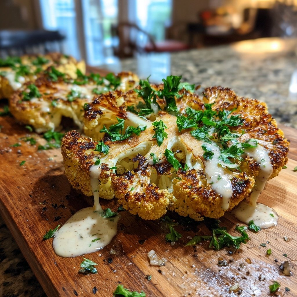 Blumenkohl Steaks Mit Tahini Sauce