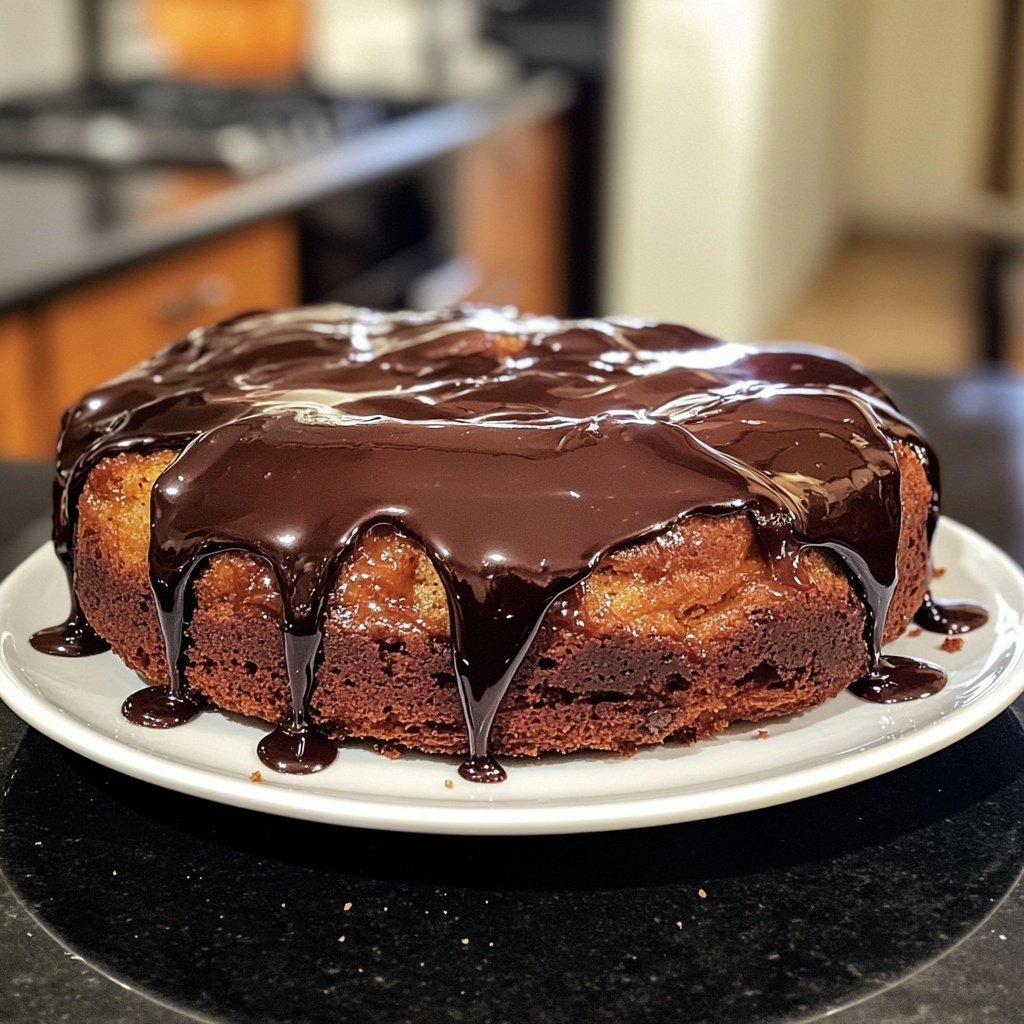 Bananenkuchen mit Schokoguss