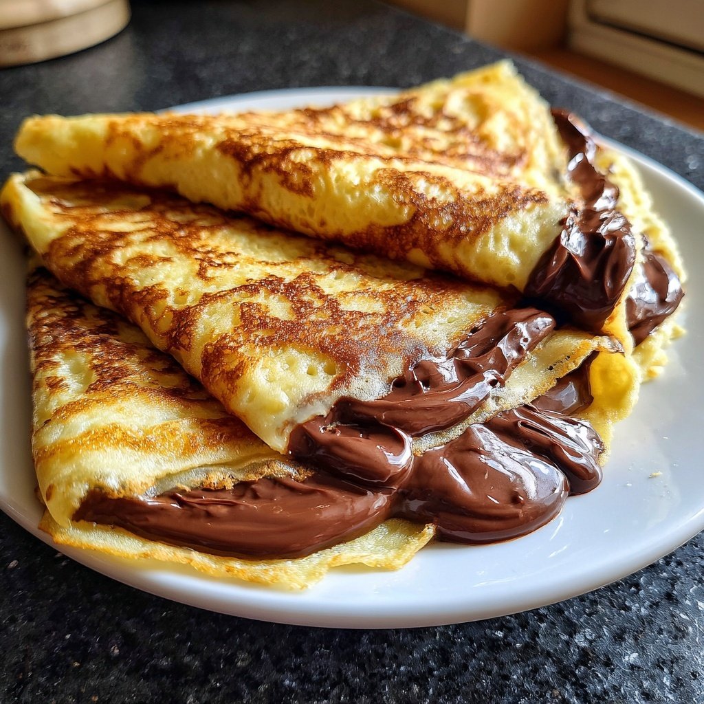 Pfannkuchen mit Schokocreme